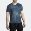 Ανδρικά T-shirts Brooks Distance Graphic Short Sleeve Indigo Ανδρική Μπλούζα (9000103745_59179)