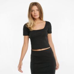 Γυναικεία Crop Top  Puma Classics Ribbed Fitted Γυναικείο Crop Top (9000086927_22489)