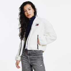 Γυναικεία Μπουφάν  Tommy Jeans Badge Sherpa Hooded Γυναικείο Μπουφάν (9000090073_15458)