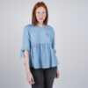 Γυναικείες Μπλούζες Κοντό Μανίκι  Tommy Jeans Sleeve Bow Chambray Γυναικεία Μπλούζα (9000050982_26286)