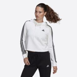 Γυναικεία Φούτερ  adidas Performance Essentials 3-Stripes Cropped Γυναικείο Φούτερ (9000084072_1540)