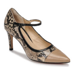 Γόβες  Γόβες Perlato 11765-VENUS-CASTORO-PYTHON-NATUREL Δέρμα