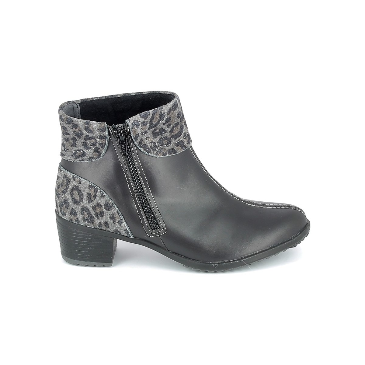 Μποτίνια-Boissy-Boots-Noir-Leopard-Δέρμα