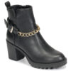 Γυναικεία Μποτάκια Μποτίνια Only BARBARA-9 PU HEELED CHAIN BOOT Συνθετικό