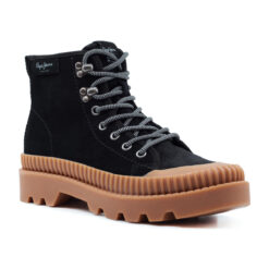 Γυναικεία Μποτάκια  Μποτίνια Pepe jeans Ascot Desert Fur Black Μποτάκια Αρβυλάκια Μαύρα