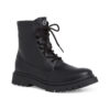 Γυναικεία Μποτάκια  Μποτίνια Tamaris Black Dull Δερμάτινα Αρβυλάκια Ματ Μαύρα (25833)