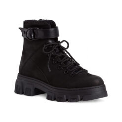 Γυναικεία Μποτάκια  Μποτίνια Tamaris Black Ανατομικά Δερμάτινα Μποτάκια (25213)
