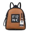 Γυναικείες Τσάντες Backpack Σακίδια Πλάτης γυναικεία Frnc Μαύρο-Ταμπά 2403